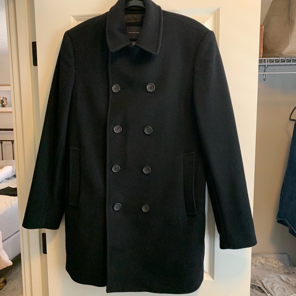 Banana republic men’s double breasted pea coat